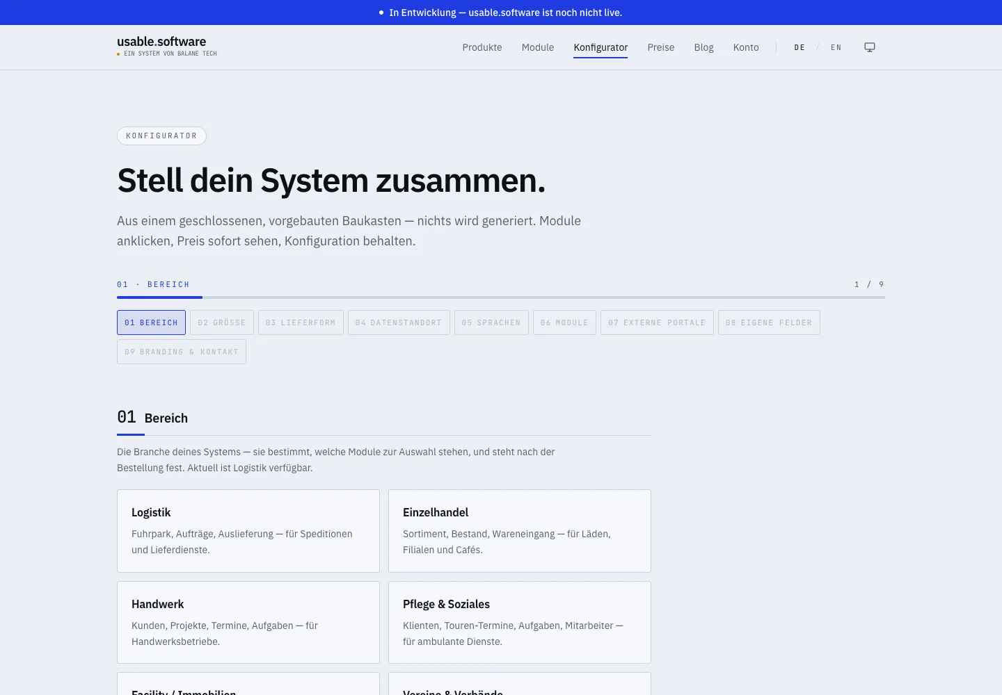 Usable — Ausgangslage